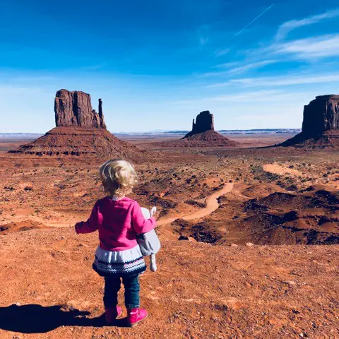 little girl overlooking a canyon