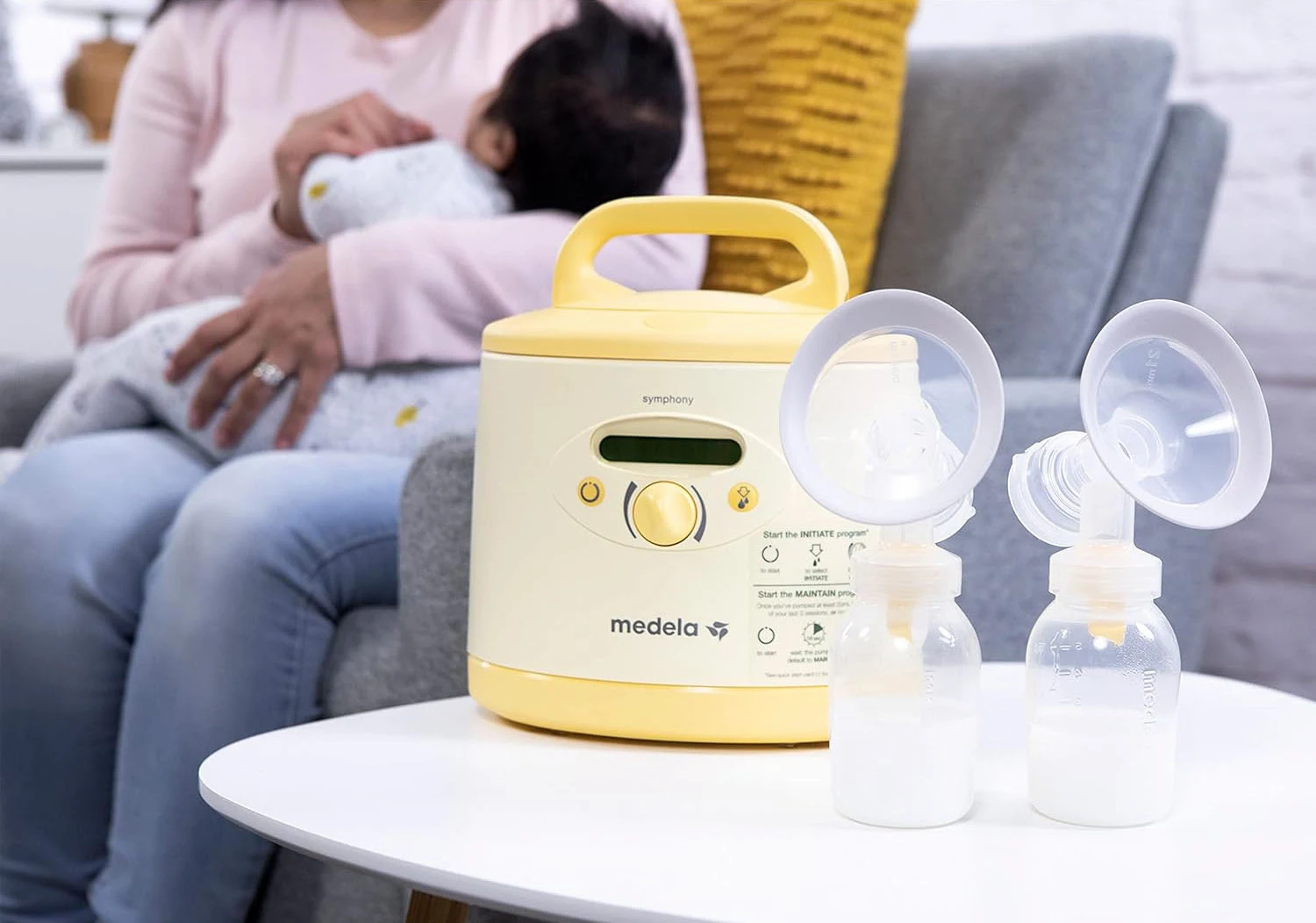 breast pump on a table